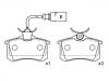 Pastillas de freno Brake Pad Set:7M3 698 451